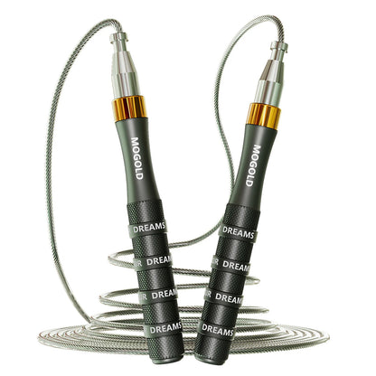 Self-Locking Speed Jump Rope – Aluminum Alloy Handles, Adjustable Length. Perfect for aerobics, fitness training, and speed workouts