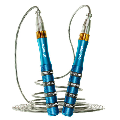 Self-Locking Speed Jump Rope – Aluminum Alloy Handles, Adjustable Length. Perfect for aerobics, fitness training, and speed workouts