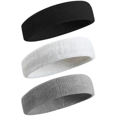 3Pcs Sweat Wicking Headbands for Men & Women | Fitness & Workout