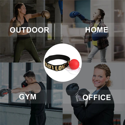 Muay Thai Boxing Speed Ball With Head Band For Sanda Boxing Fighting Fast Speed Reaction Time Training Boxing Reflex Trainer