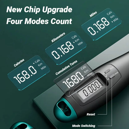 Digital Counting Jump Rope | Adjustable Steel Cable for Fitness/Exam