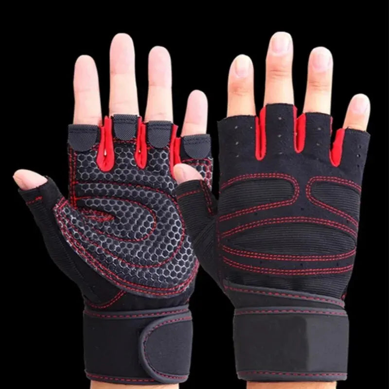 Fitness Half Finger Gloves Men And Women Wrist Guard Sports Dumbbell Riding Non Slip Horizontal Bar Exercise Training