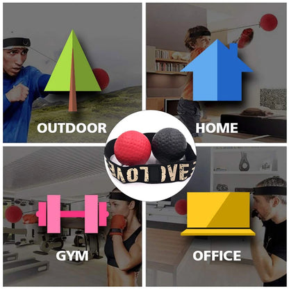 Muay Thai Boxing Speed Ball With Head Band For Sanda Boxing Fighting Fast Speed Reaction Time Training Boxing Reflex Trainer