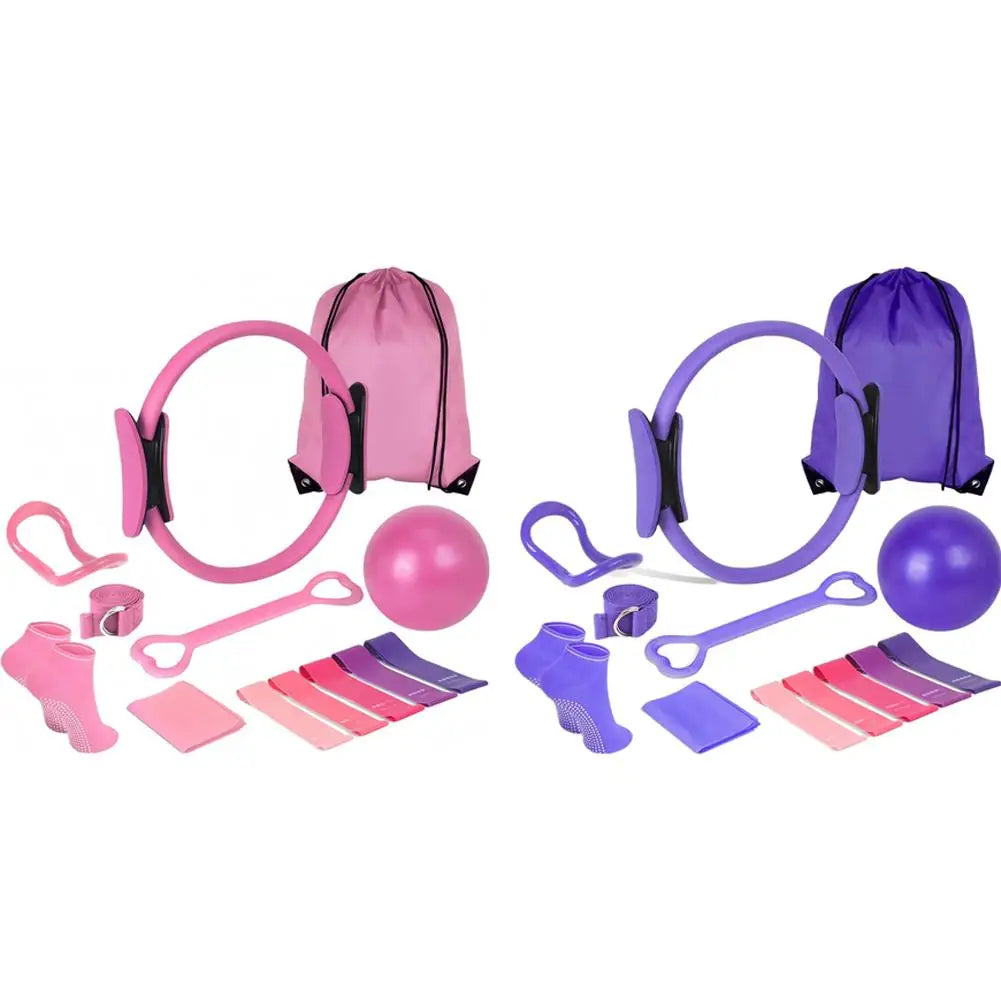 13-Piece Pilates Essentials Kit – Home Yoga & Core Training Set