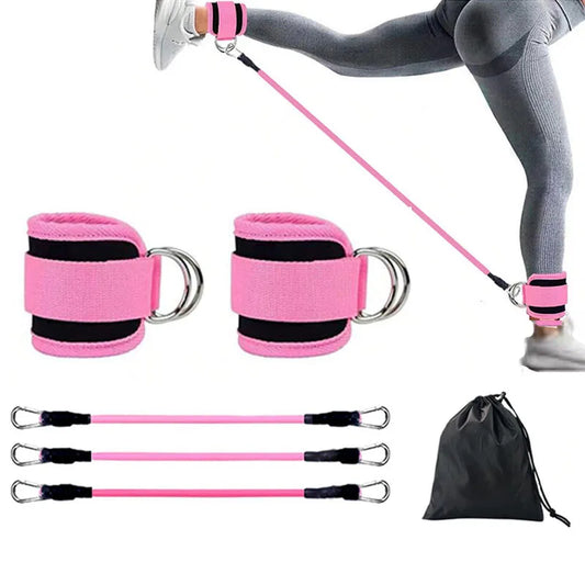 Ankle Strap Resistance Bands – Gym & Home Workout Set