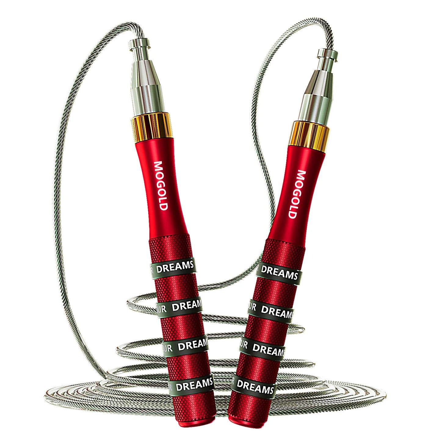 Self-Locking Speed Jump Rope – Aluminum Alloy Handles, Adjustable Length. Perfect for aerobics, fitness training, and speed workouts