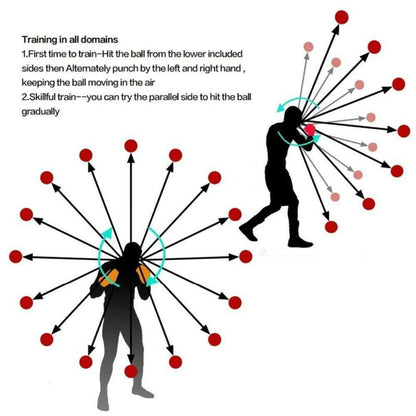 Muay Thai Boxing Speed Ball With Head Band For Sanda Boxing Fighting Fast Speed Reaction Time Training Boxing Reflex Trainer