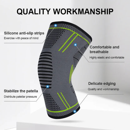 1PC Compression Knee Sleeve | Spring Stabilized Gym & Sport Support