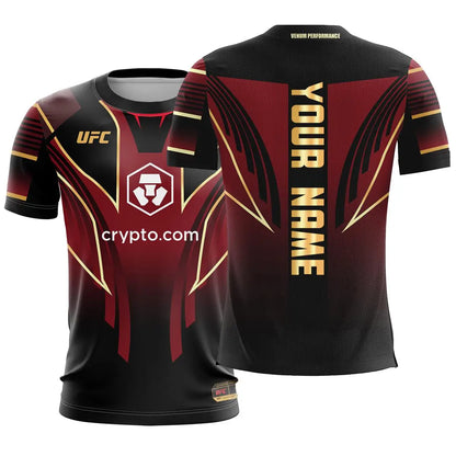 Custom Name UFC 2025 Fan T-Shirt – Casual Sports Short Sleeve