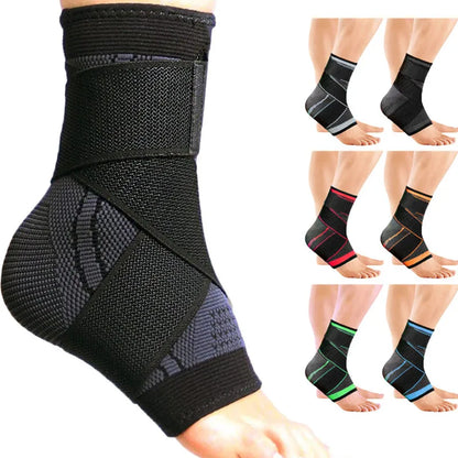 Compression Ankle Brace Protector | Adjustable Strap for Gym & Sport