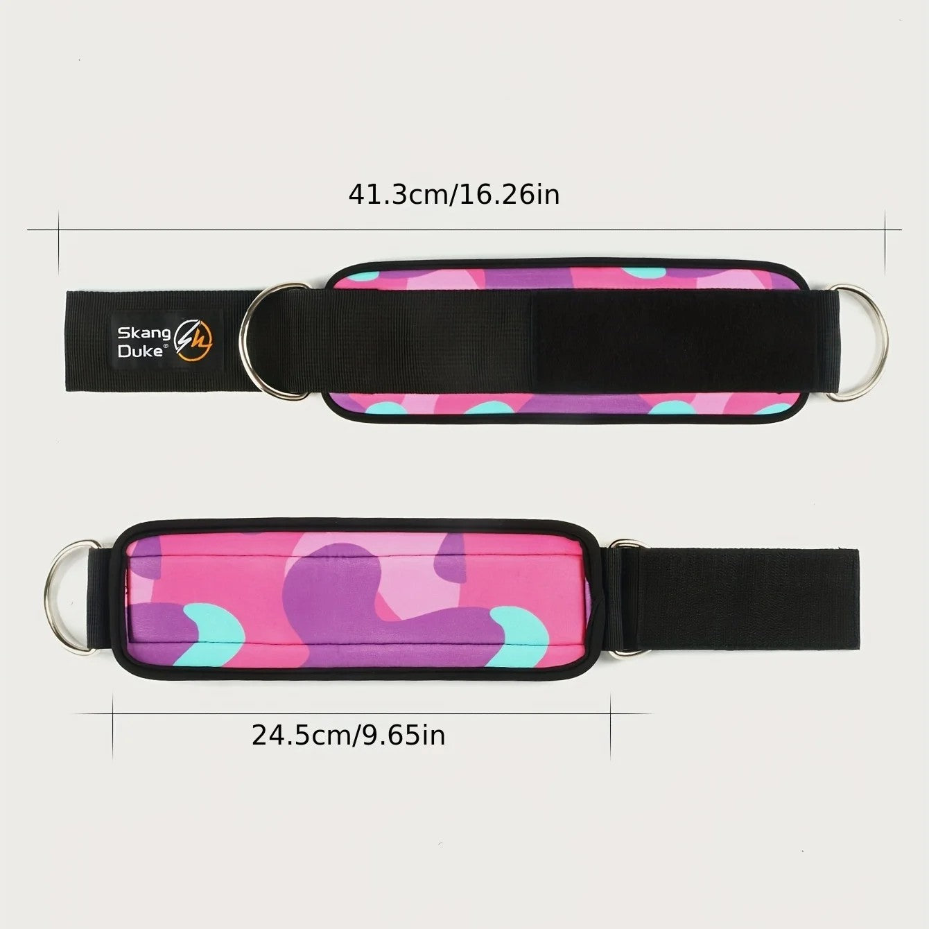 Adjustable D-Ring Ankle Straps for Cable Machines