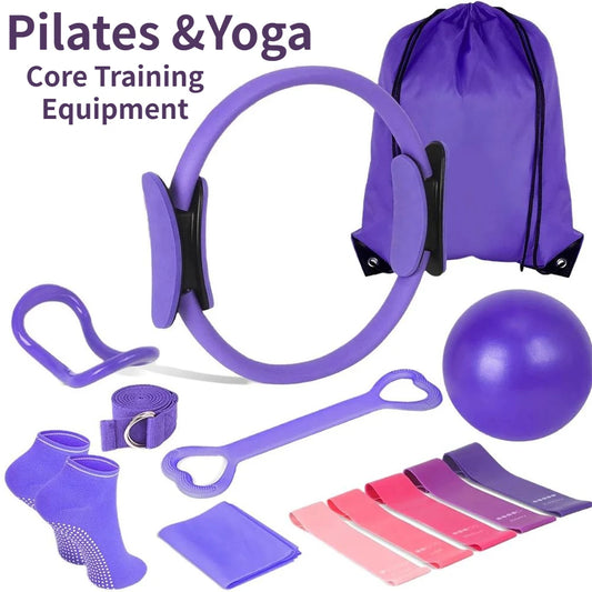 13-Piece Pilates Essentials Kit – Home Yoga & Core Training Set