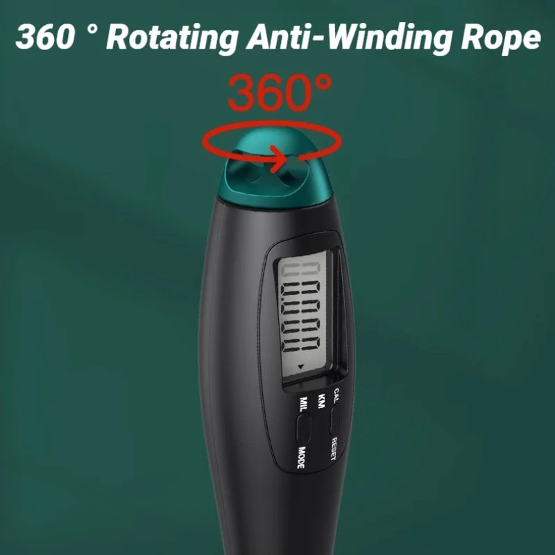 Digital Counting Jump Rope | Adjustable Steel Cable for Fitness/Exam