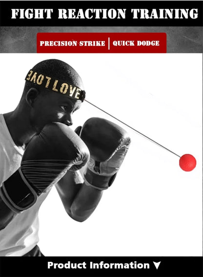 Muay Thai Boxing Speed Ball With Head Band For Sanda Boxing Fighting Fast Speed Reaction Time Training Boxing Reflex Trainer